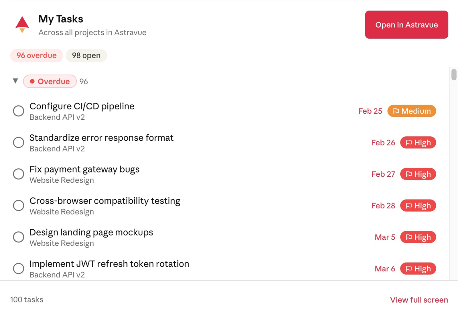 Astravue App screenshot